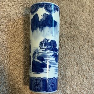 Blue and white vase